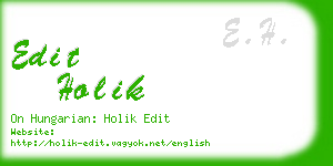 edit holik business card